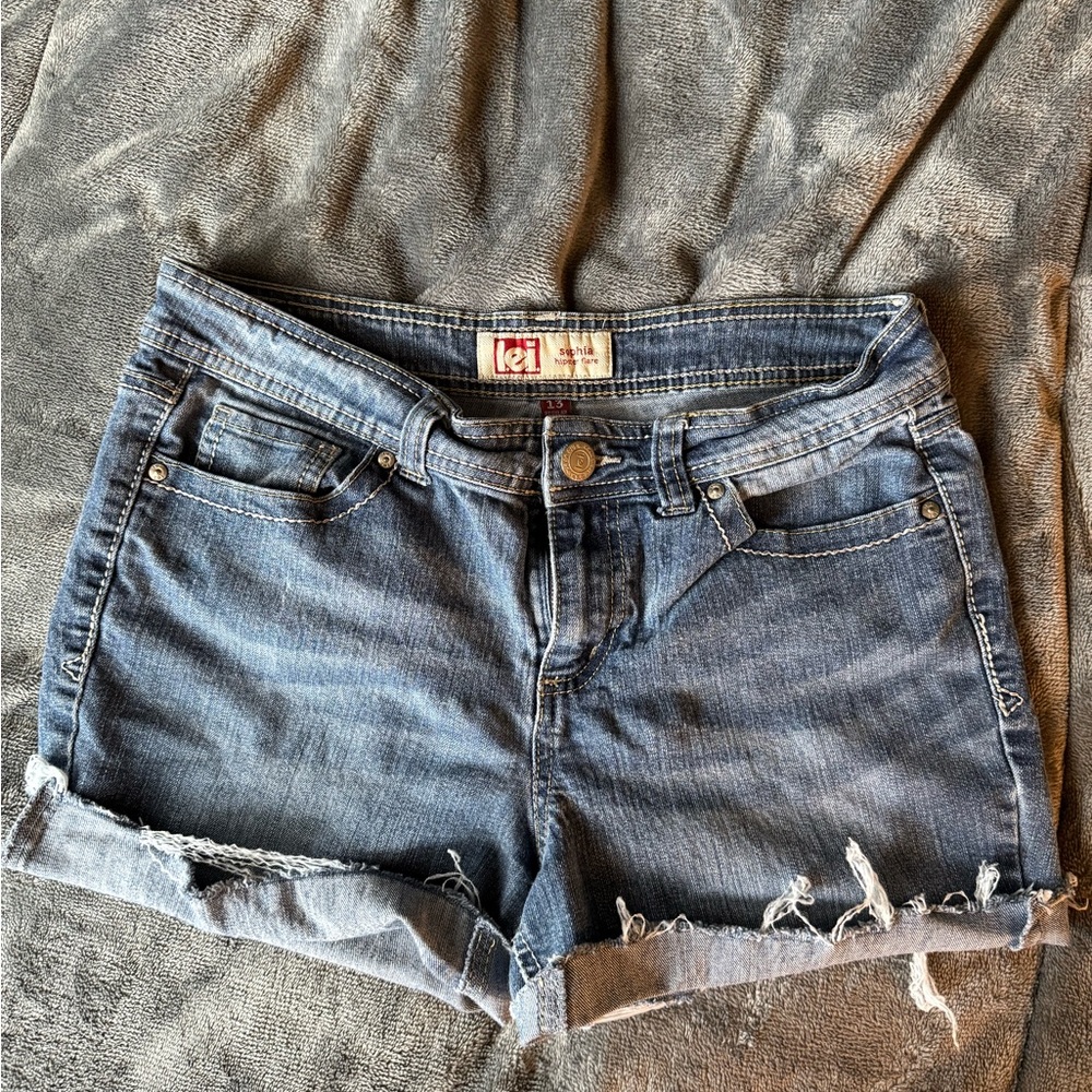 Mid rise Denim Blue Women's Shorts